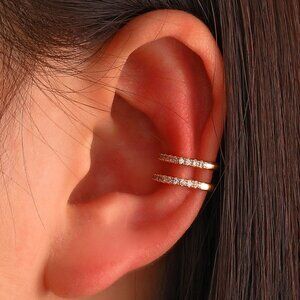 Ear Cuff,Ear Wrap,Gold No Piercing Minimalist dainty Ear Cuff Earring,Conch